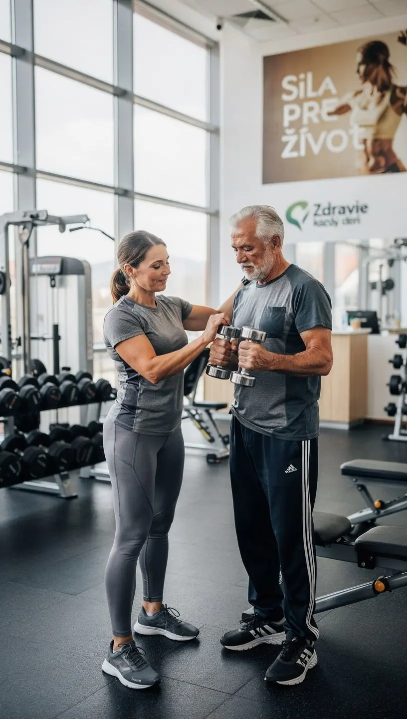 Cvičebný plán s rôznymi aktivitami pre udržanie svalovej hmoty.