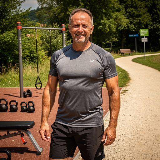 Tréningová aplikácia otvorená na mobilnom zariadení s plánom cvičení.